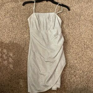 Sparkly silver homecoming dress